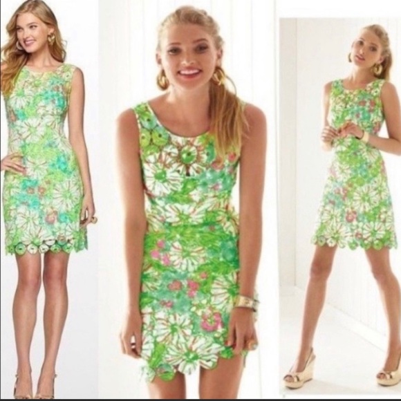 Lilly Pulitzer Rana SAND BAR Splish Lace Dress - Picture 1 of 6